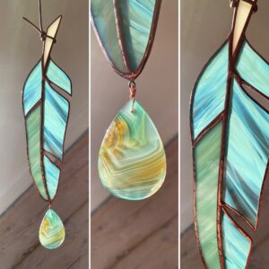 'Ocean green' Nr. 1 Vederlicht Glasveer